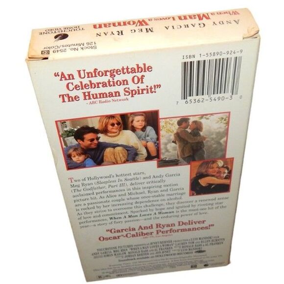 When A Man Loves A Woman Touchstone vintage VHS movie in original case - Picture 3 of 5